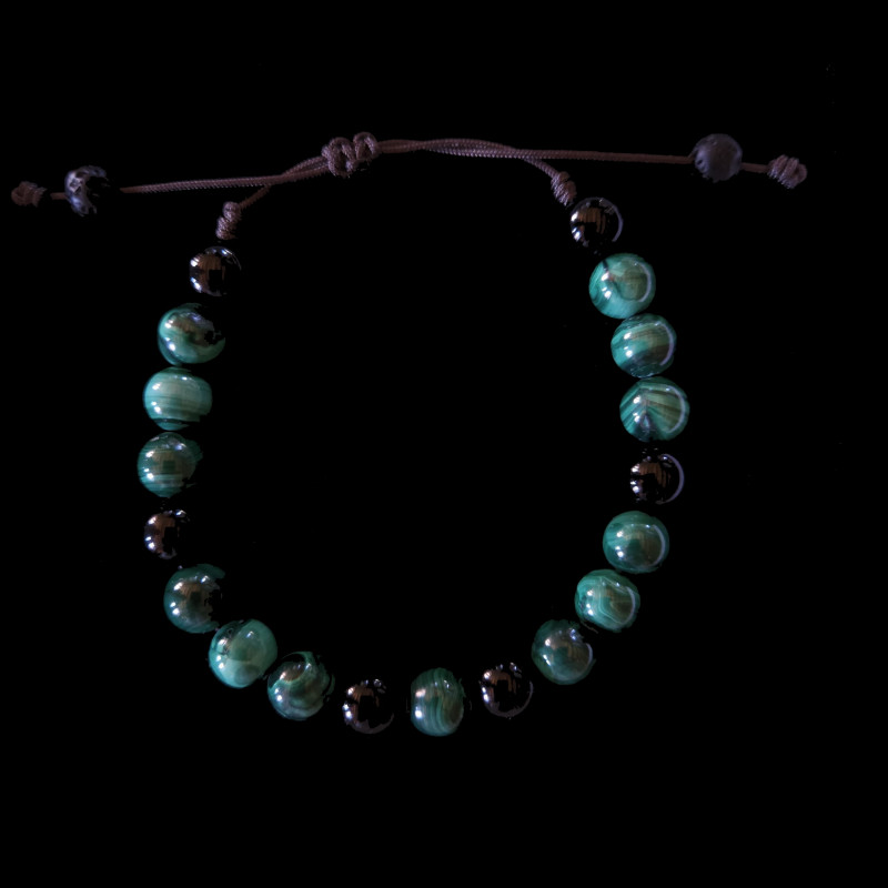 Pulsera ELL Malaquita y Ónix